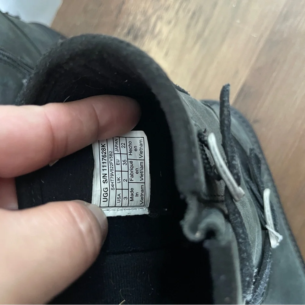 UGG Dark Gray Leather Boots